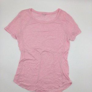 FITTED Soft pink tee with reflectors on back SZ S